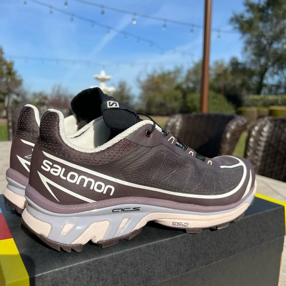 Salomon XT-6 FT sportstyle shoe  Shale / Chocolate Plum / Morganite. - Picture 3 of 6